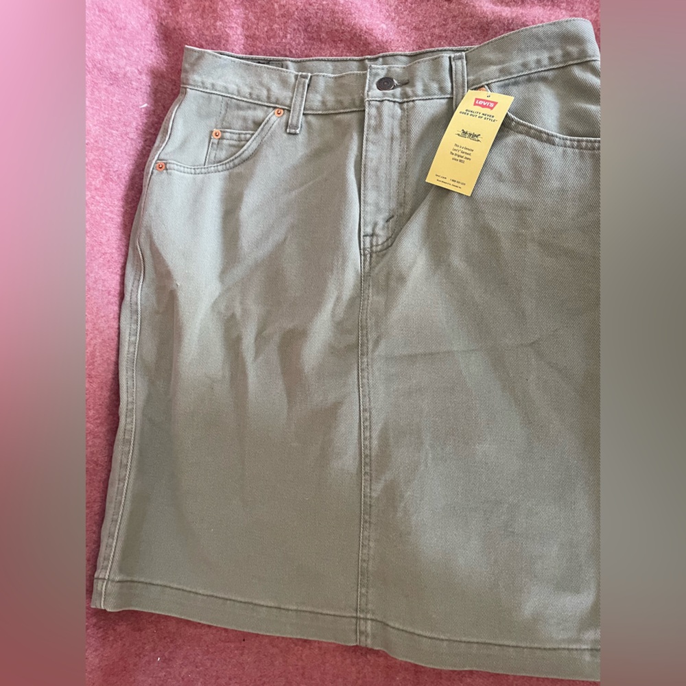 Levi's Sage Green Denim skirt